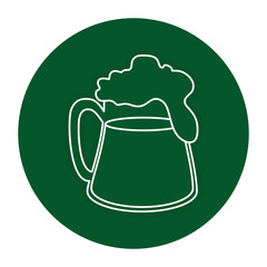beer green saint patrick icon vector illustration design