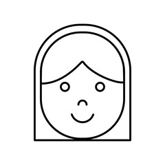 cartoon woman icon