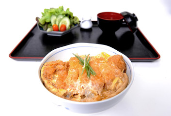 rice with fried pork