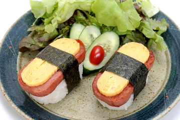sushi with egg