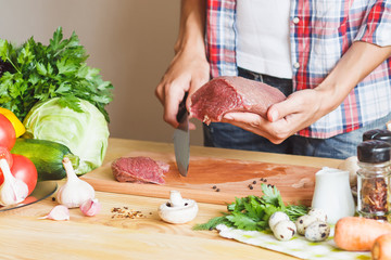 Woman cook at the kitchen