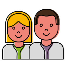 couple of woman and man icon