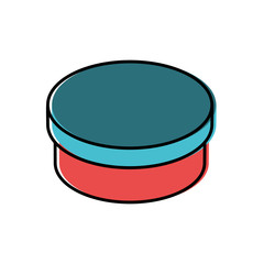 carton box in circle shape icon