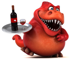 Fun dinosaur - 3D Illustration