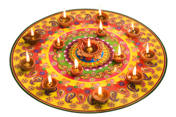 Diwali Decorations or Candle Light at Diwali Festival