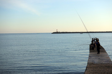 Fishermen on the pier