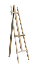 3D Rendering Wooden Easel on White