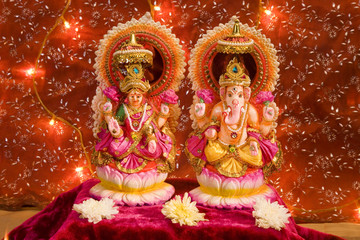 Hindu God Laxmi Ganesh