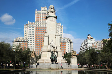 Fototapeta na wymiar The Plaza de España Spain square, Madrid, Spain