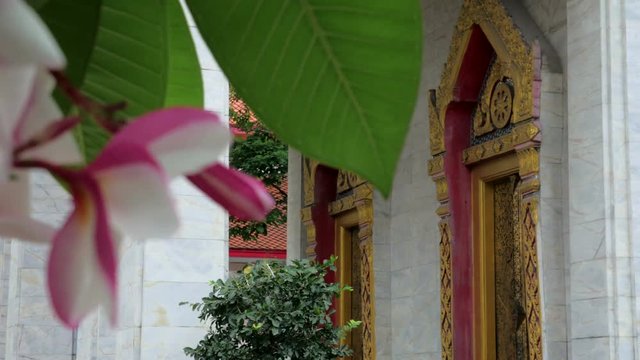 An ubosot in buddhist temple in thailand.