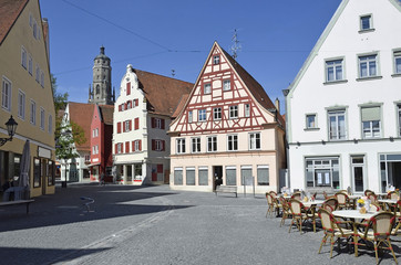 Schrannenstraße mit Daniel, Nördlingen