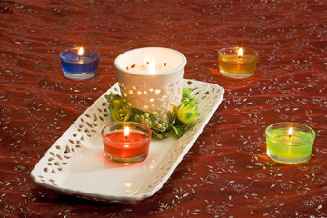 Candle Light at Diwali Festival