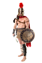 Naklejka premium Ancient soldier or Gladiator