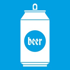 Beer in aluminum cans icon white