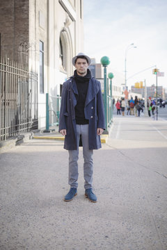 Street Style Male Fashion Photo in New York with Vintage Pirate Coat