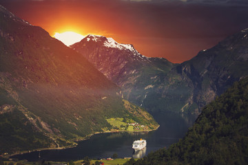 Geiranger Fjord in Norway.