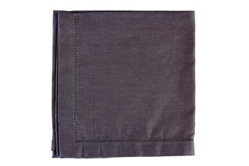 Dark gray textile napkin on white