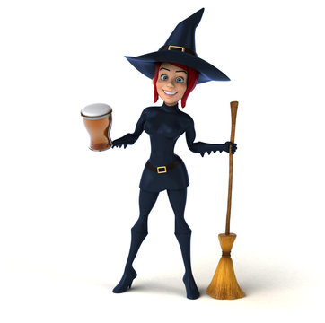 Sexy witch - 3D Illustration