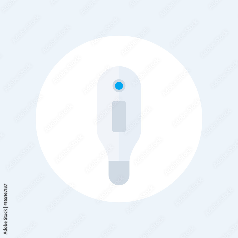 Poster Medical thermometer icon on white