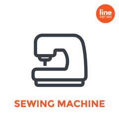 sewing machine icon on white