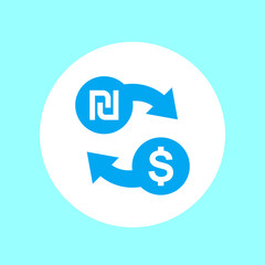 shekel to dollar exchange icon
