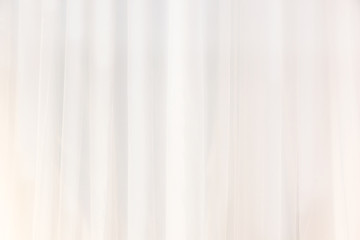 Close-Up Of White Curtain Or Drapes For Background, Used For Montage Product Display Or Design Visual Layout, Transparent White Curtain Waving On The Background