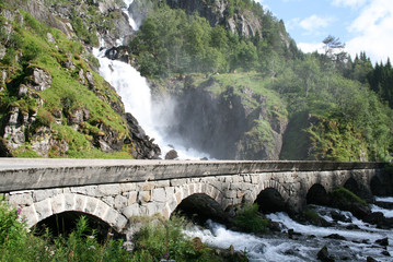 Chute d'eau de latefoss norvège