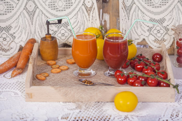 Vegetable juice or smoothie