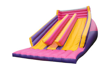 A Large Fun Inflatable Bouncy Castle Slide.