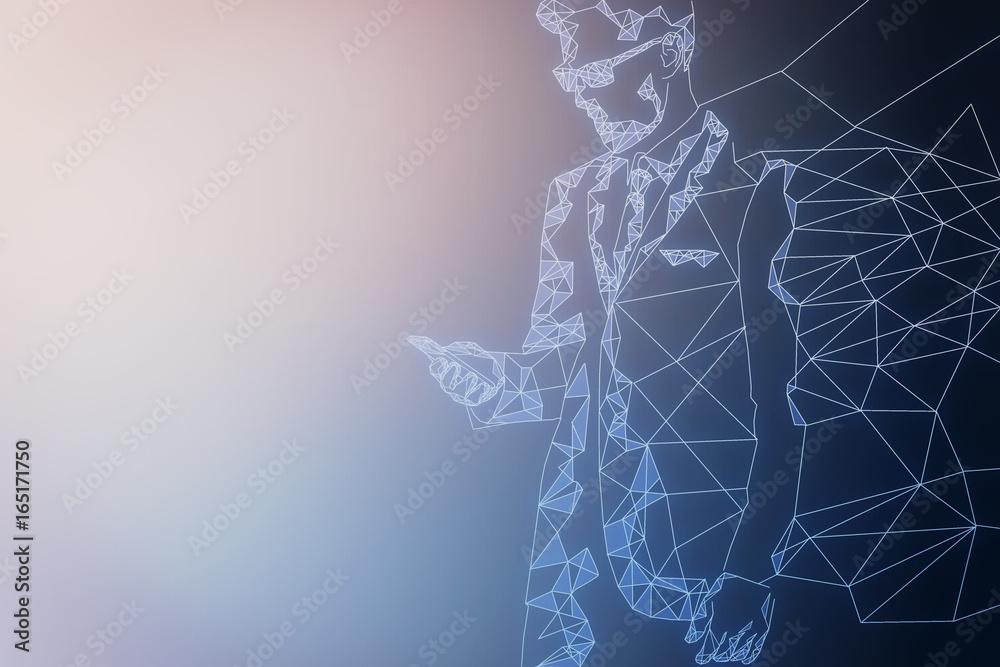 Aufkleber technology and network concept