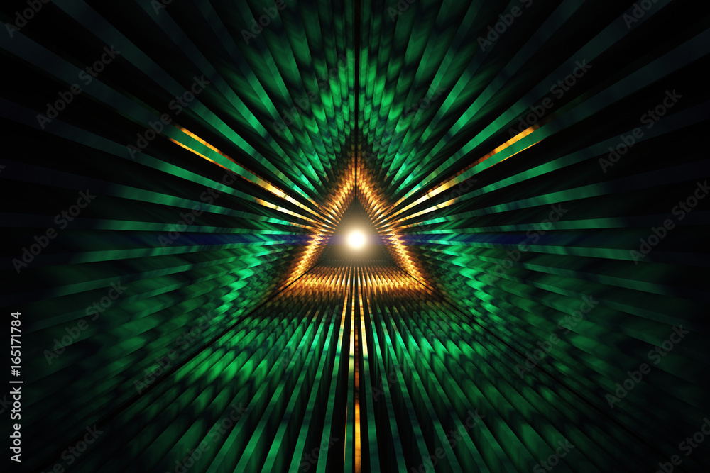 Poster triangular tunnel backdrop