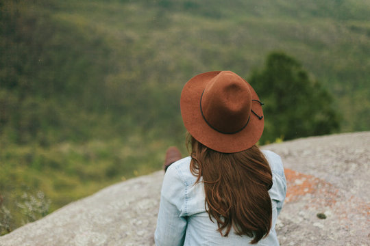 Female on scenic overlook