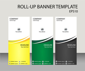 Roll-up banner template,vector