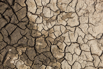 Dry cracked ground