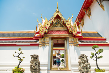 Fototapeta premium Thailand travel at Wat Pho temple