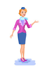 Stewardess figure illustration