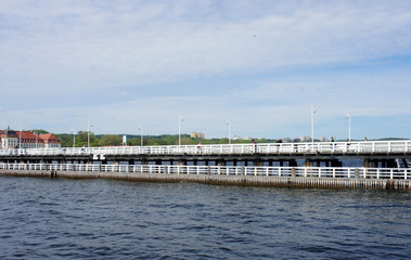 Fototapeta na wymiar View of the pier in Sopot, Poland