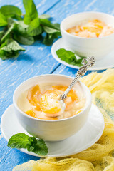 Creamy apricot dessert