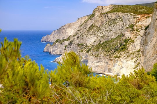 Navagio beach in greece island Zakynthos