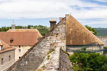 détail des bâtiments de la citadelle Vauban de Besançon