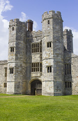 Fototapeta na wymiar The ruins of the 13th century medieval Titchfield Abbey in Hampshire England with its ancient gate and fortifications well preserved