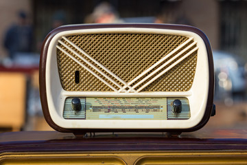 Vintage Radio tube in a flea market
