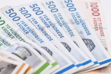 Danish money bills - Kroner