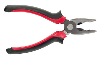 Obraz premium pliers red and black color on white