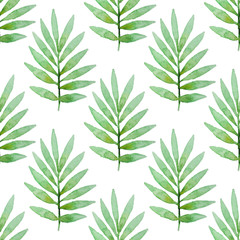 Tropical watercolor seamless pattern