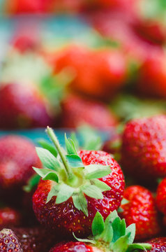 Fresh, Just-picked, Strawberries