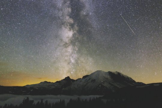 Milky Way over mountain