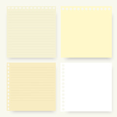hole brown white paper note and line for memo vector  in office business background