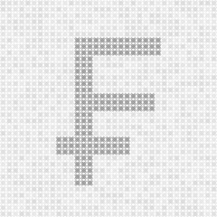 Gray abstract grid vector frank symbol