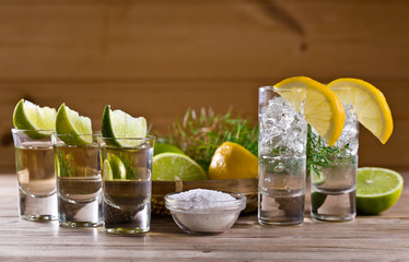 tequila and gin